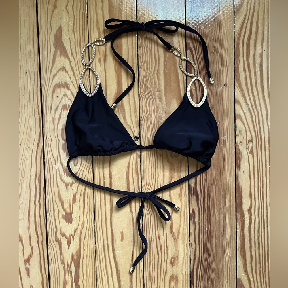 Beach Bunny rhinestone bikini top, Large
